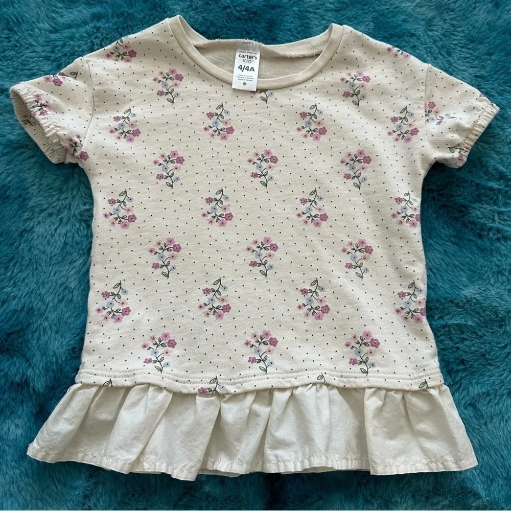 Carter’s Toddler Girl Peplum Floral Top Size 4T
